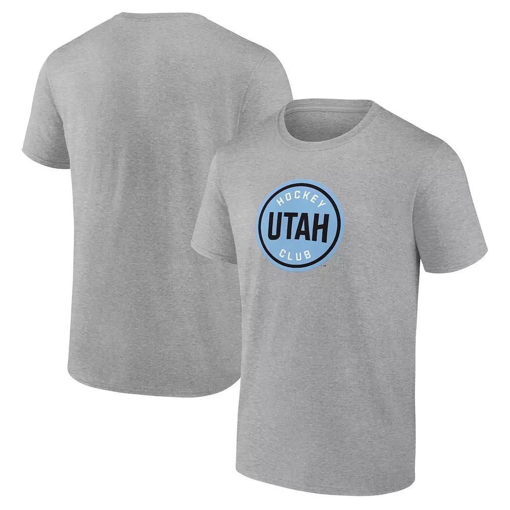 Men's Fanatics Heather Gray Utah Hockey Club Draft Logo T-Shirt,  Product Image