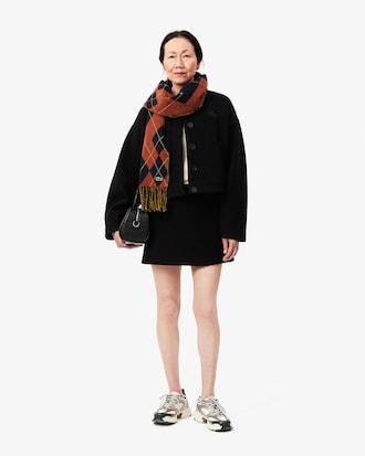 Cropped Oversized Pure Wool Jacket Product Image