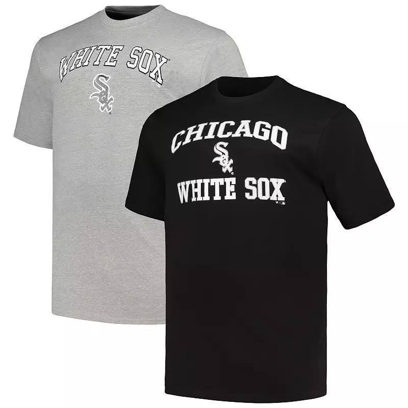Men's Profile Black/Heather Gray Chicago White Sox Big & Tall T-Shirt Combo Pack,  Product Image