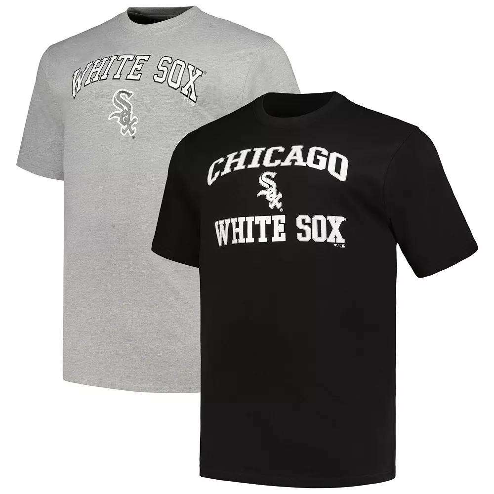 Men's Profile Black/Heather Gray Chicago White Sox Big & Tall T-Shirt Combo Pack,  Product Image