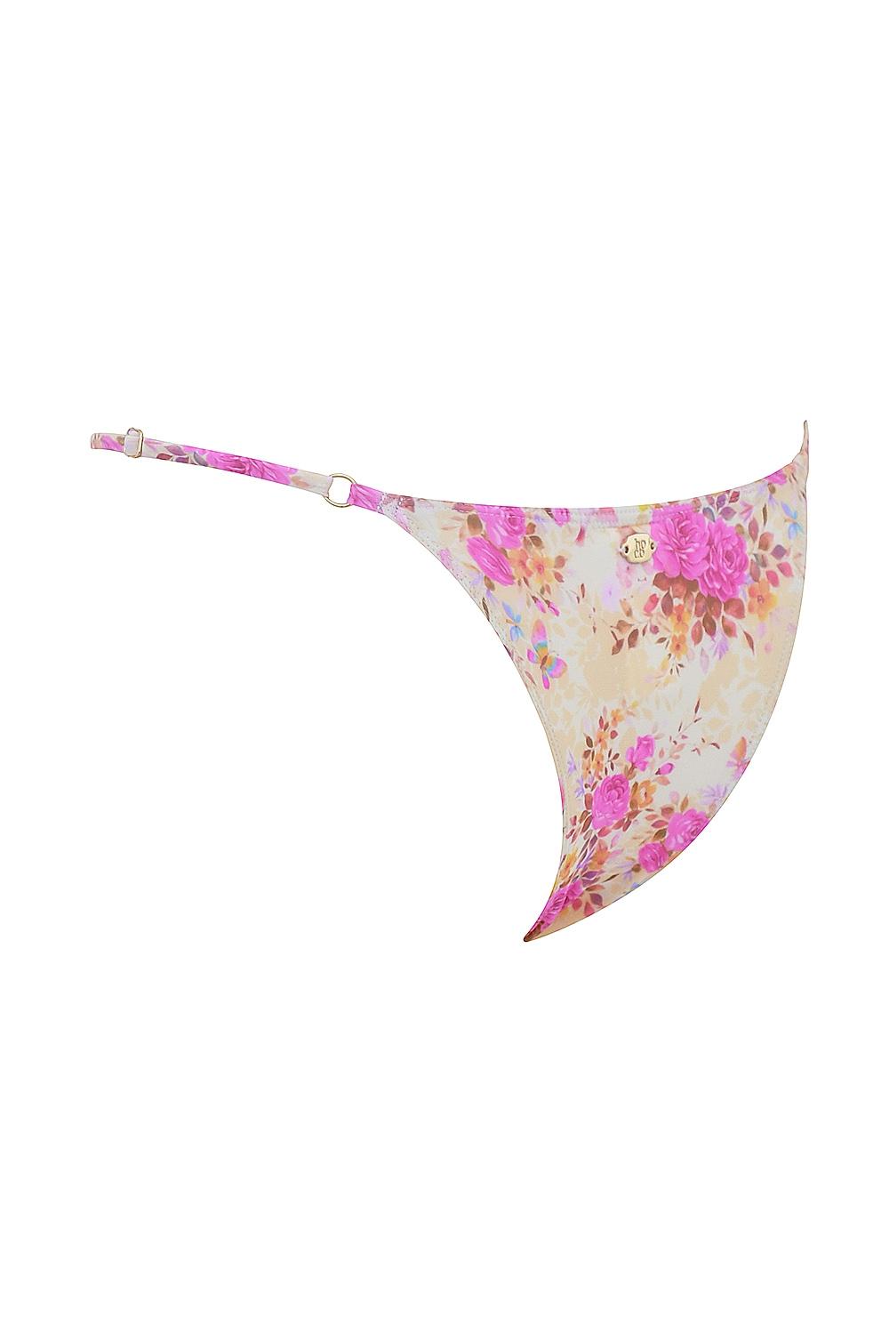 Toulouse  floral print ruffle trim bikini bottom Product Image