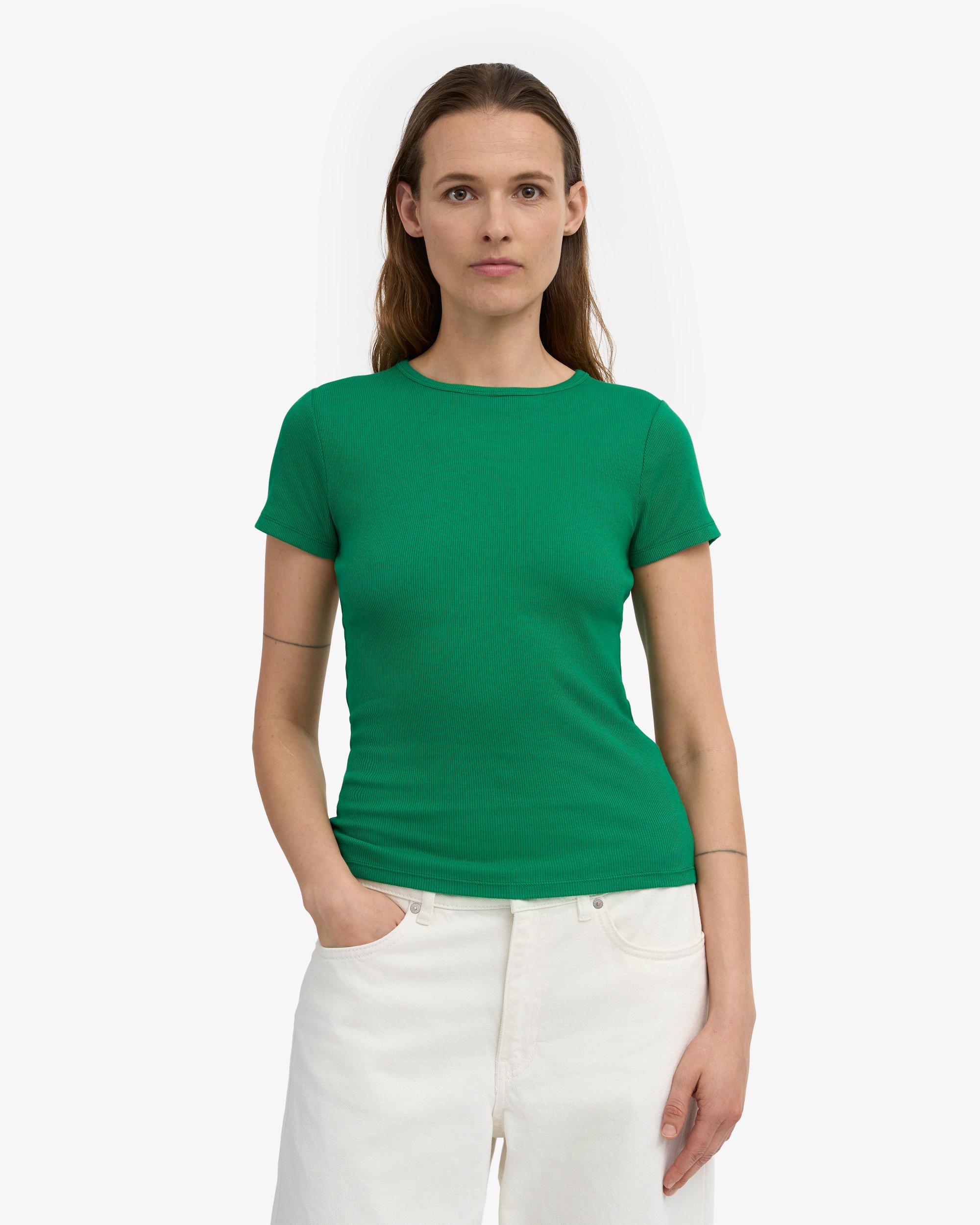 Organic Rib T-Shirt - Kelly Green Product Image