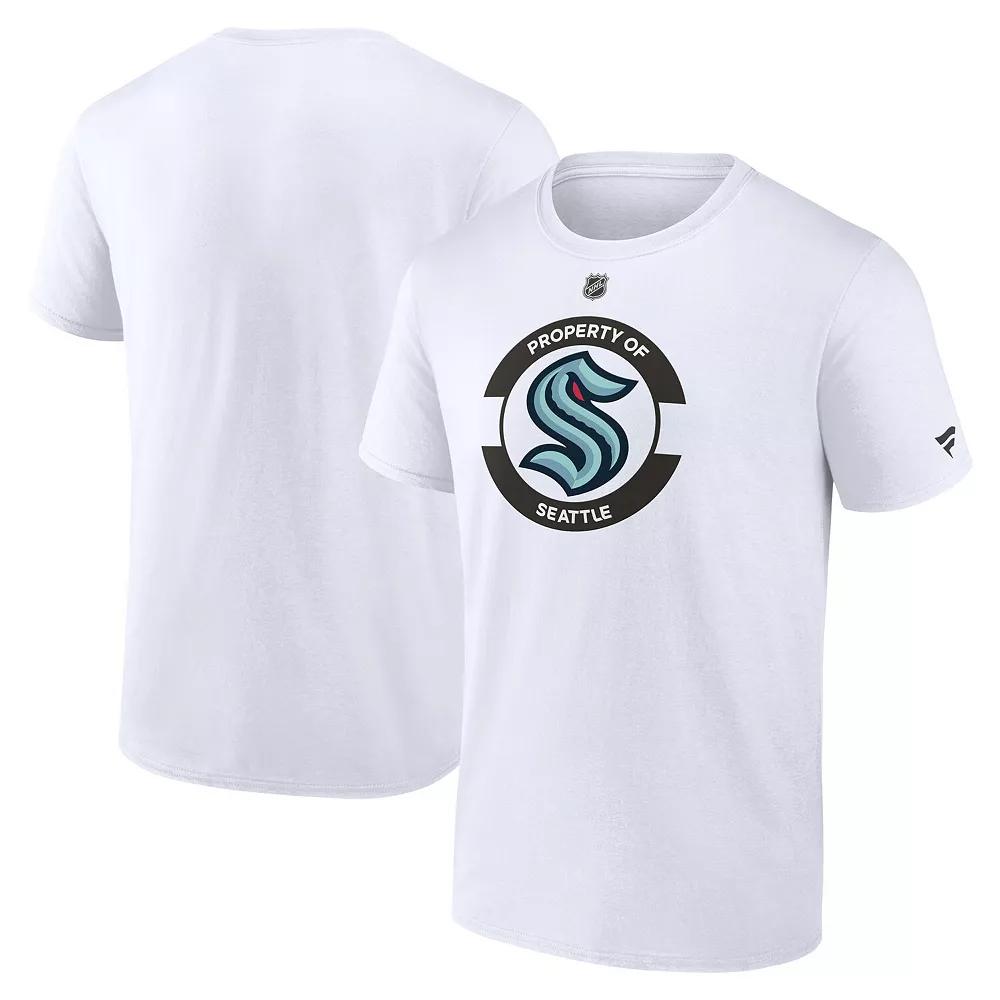 Men's Fanatics White Seattle Kraken Authentic Pro Core Secondary T-Shirt,  Product Image
