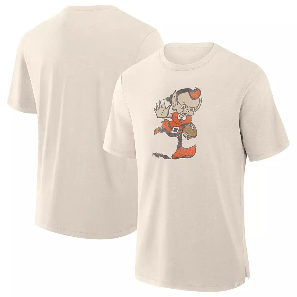 Men's Fanatics Cream Cleveland Browns Slub T-Shirt,  Product Image