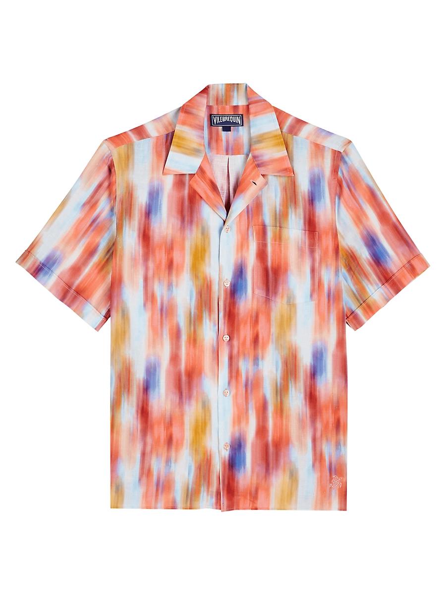 Mens Ikat-Print Short-Sleeve Shirt Product Image