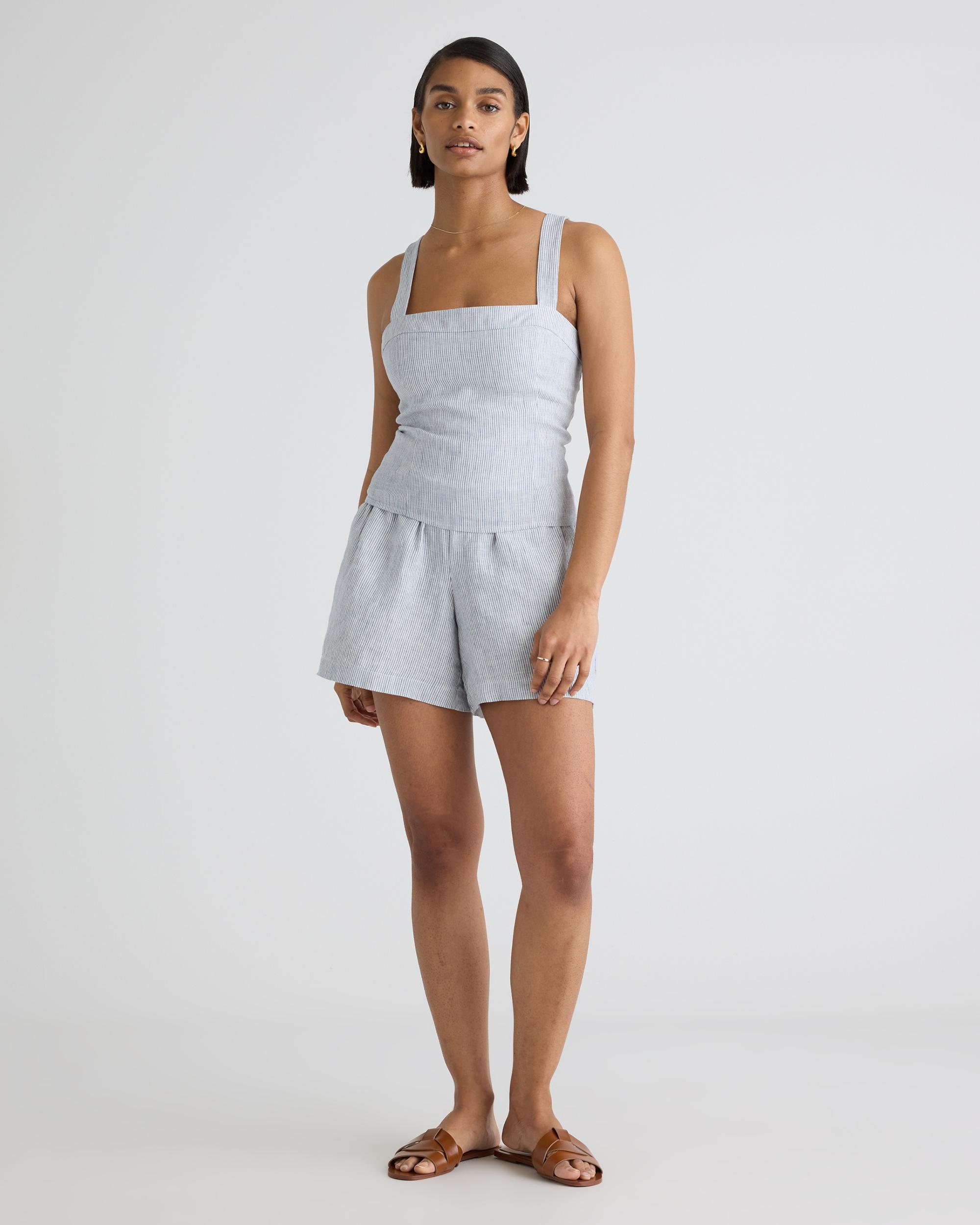 Quince | Women's 100% European Linen High Waisted Shorts Product Image