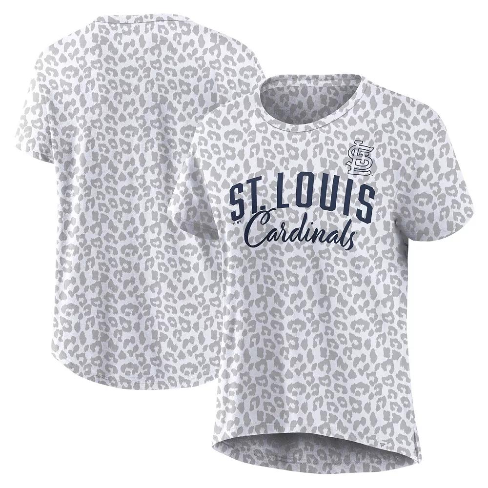 Women's Profile White St. Louis Cardinals Plus Size Leopard T-Shirt, Size: 2XL Product Image