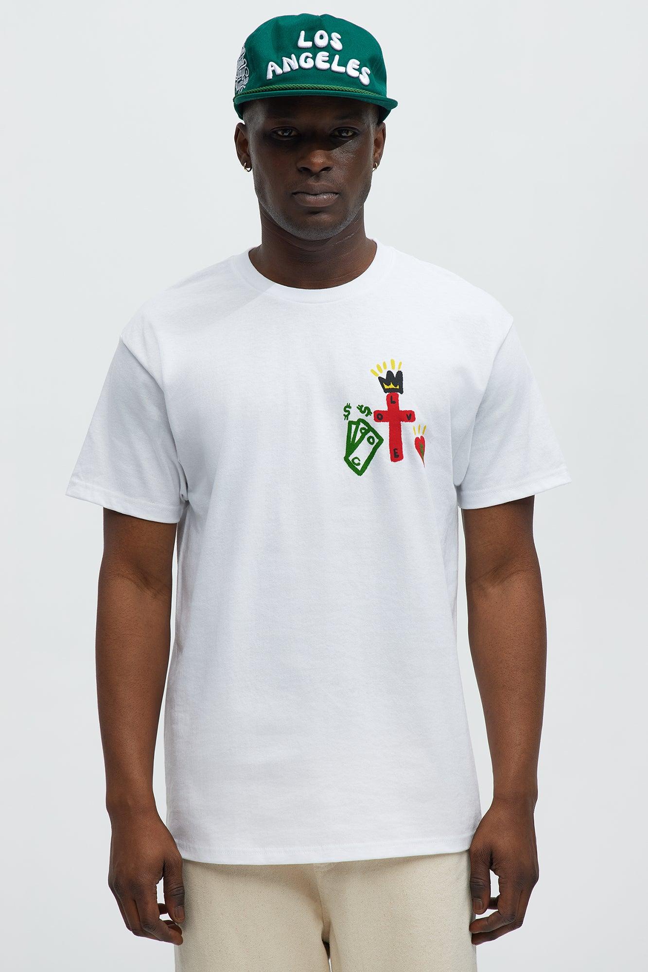 Love Over Money Short Sleeve Tee - White Product Image