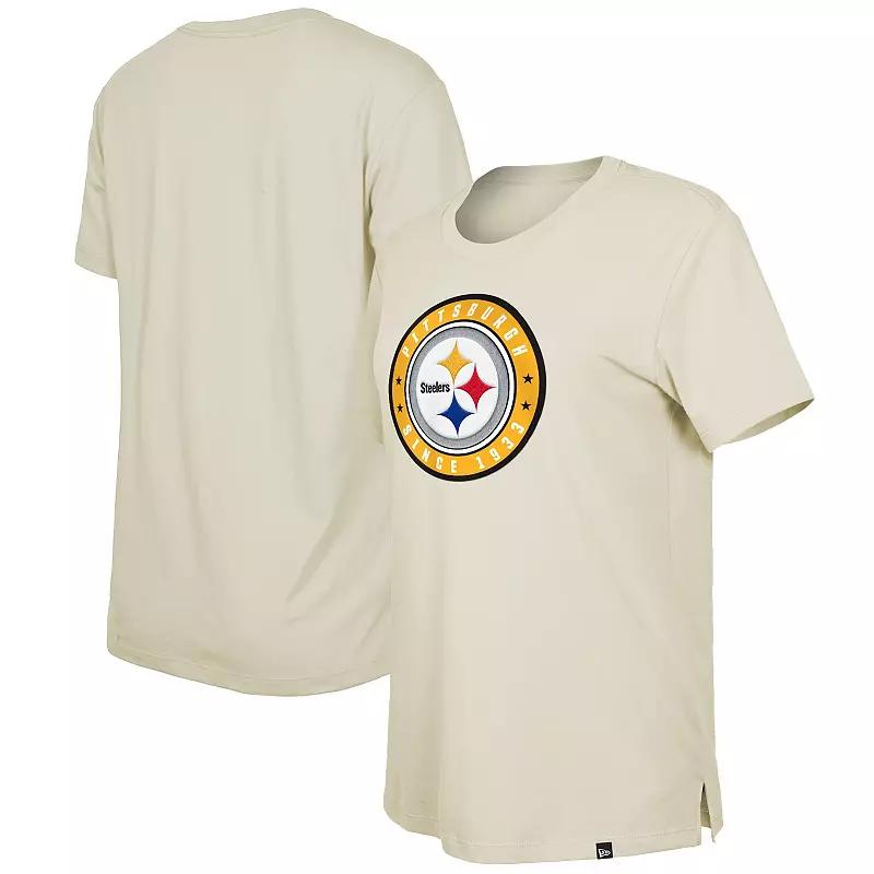 Women's New Era Cream Pittsburgh Steelers 2023 NFL Draft T-Shirt,  Product Image