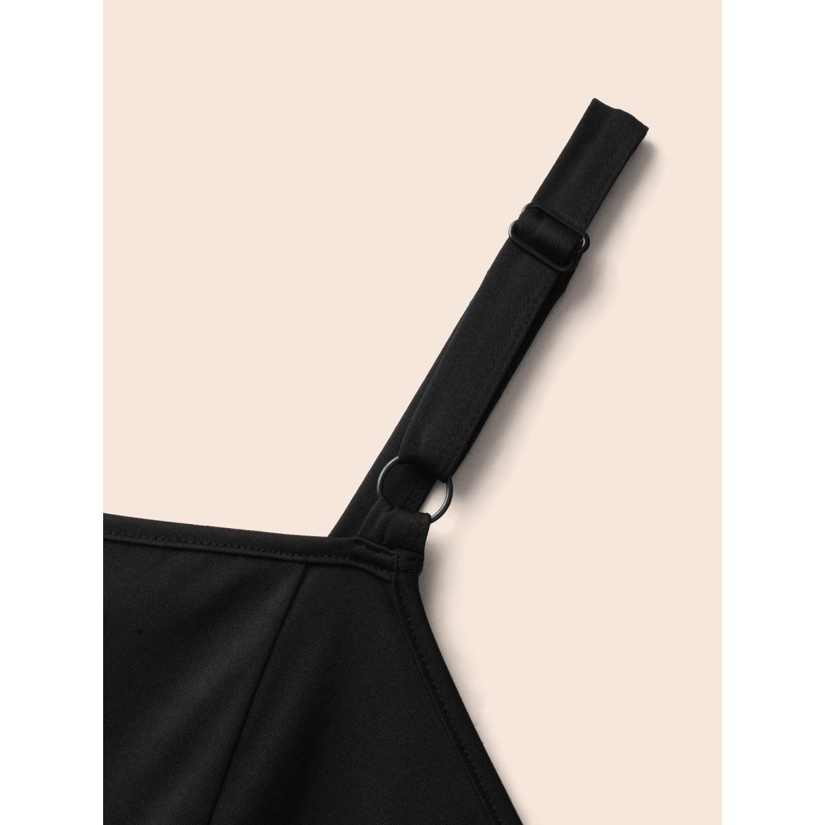 Plus Size Butterfly Pearl Beaded Cami Dress Black Women Elegant Beaded V-neck Sleeveless Curvy BloomChic 22-24/3X Product Image