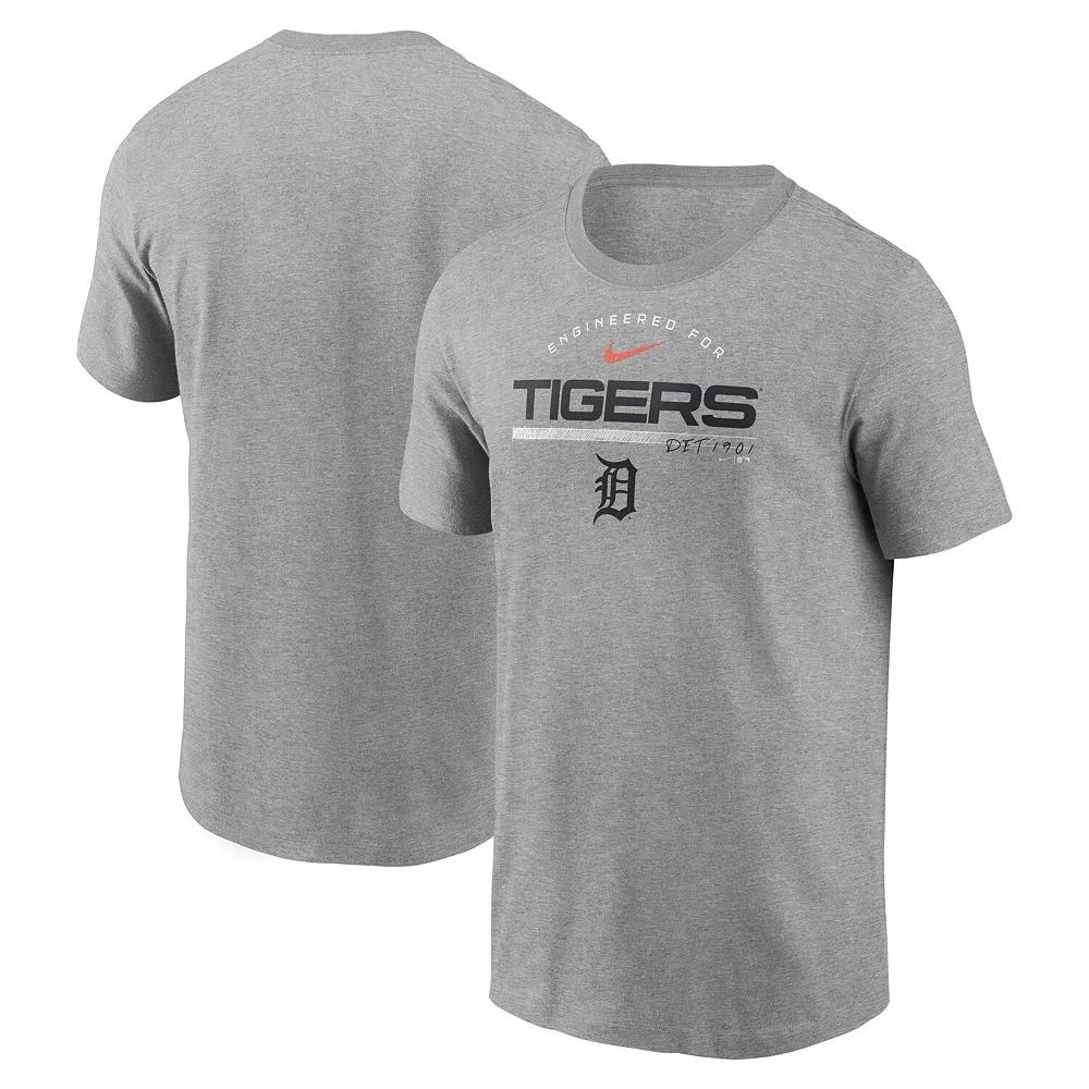 Men's Nike Heather Gray Detroit Tigers Team Engineered Performance T-Shirt, Size: Small, Grey Product Image