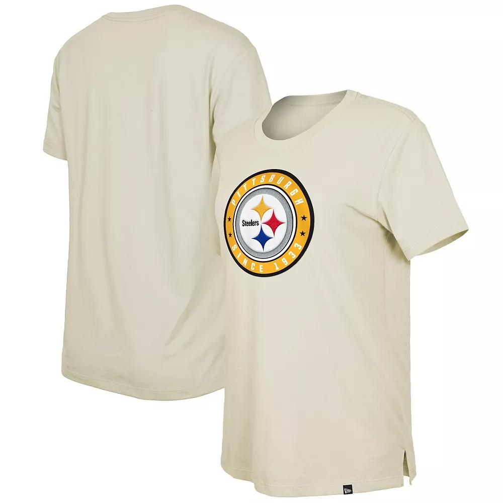 Women's New Era Cream Pittsburgh Steelers 2023 NFL Draft T-Shirt,  Product Image