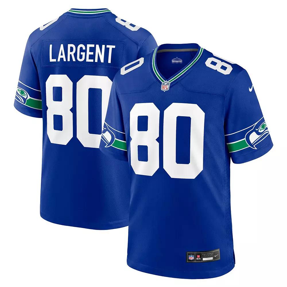 Men's Nike Steve Largent Royal Seattle Seahawks Throwback Retired Player Game Jersey,  Product Image
