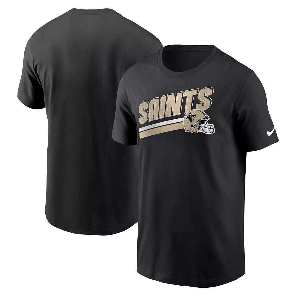 Men's Nike Black New Orleans Saints Essential Blitz Lockup T-Shirt,  Product Image