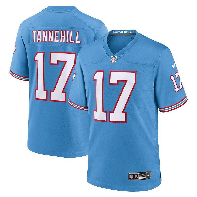 Men's Nike Ryan Tannehill Light Blue Tennessee Titans Oilers Throwback Alternate Game Player Jersey, Size: Large Product Image