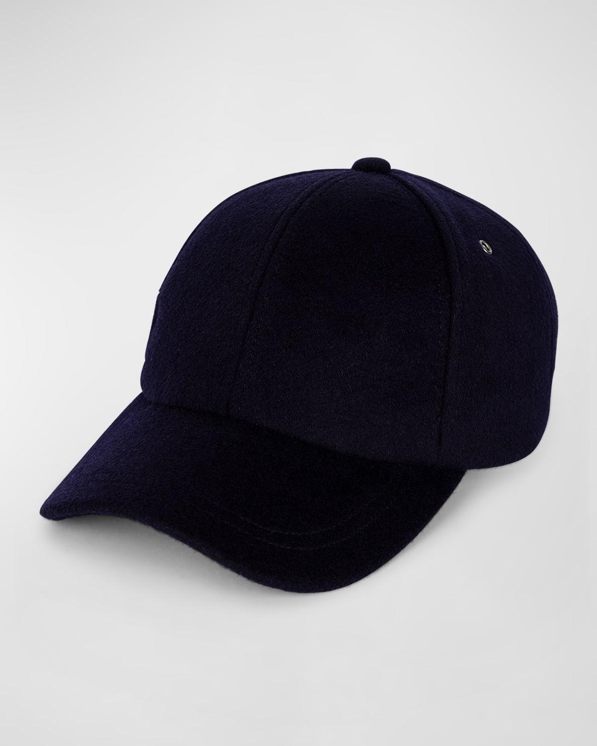 Mens Wool Baseball Cap with Signature Trim Product Image