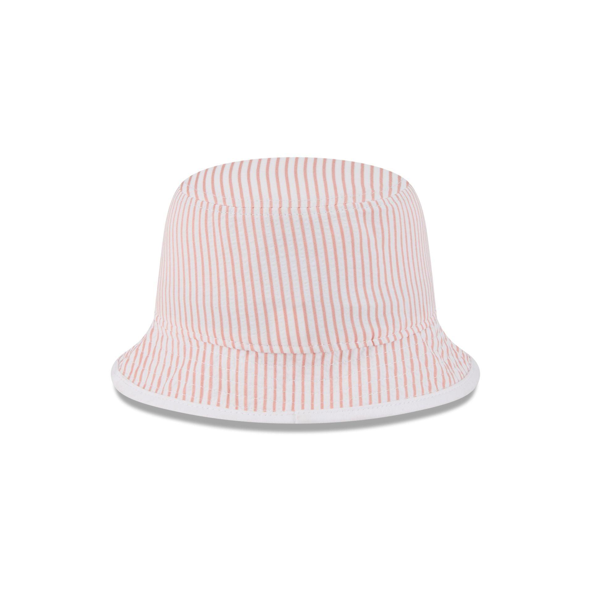 New Era Cap Peach Pinstripe Bucket Hat Male Product Image
