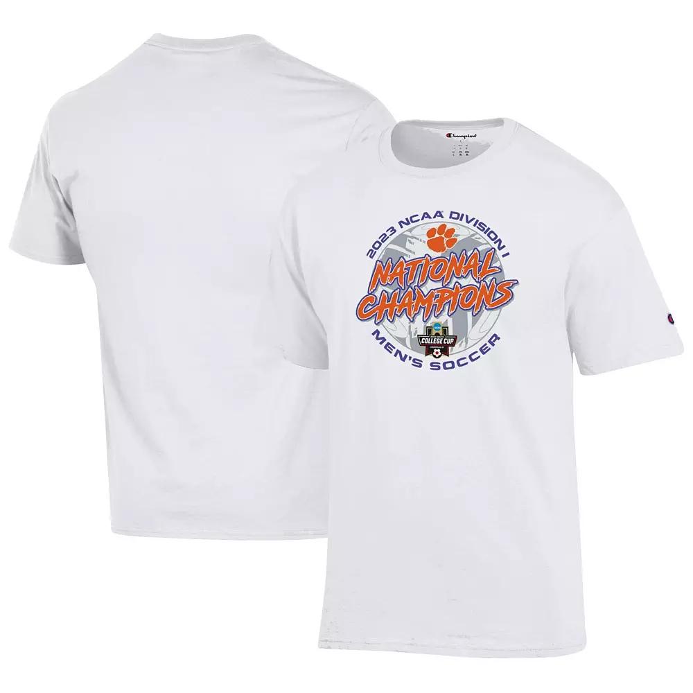 Unisex Champion White Clemson Tigers 2023 NCAA Men's Soccer National Champions Locker Room T-Shirt, Size: Medium Product Image
