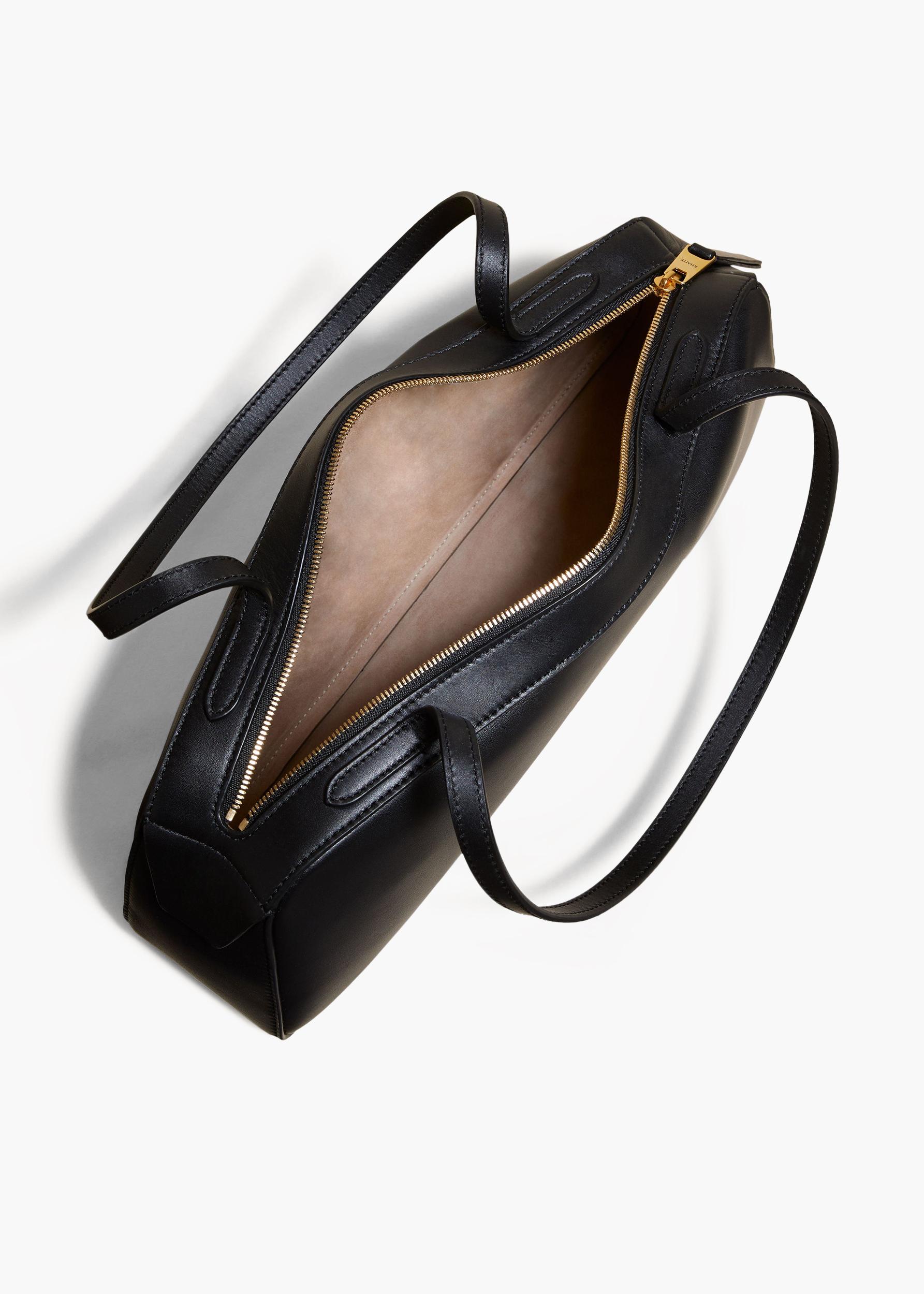 Simona Shoulder Bag in Black Leather Product Image