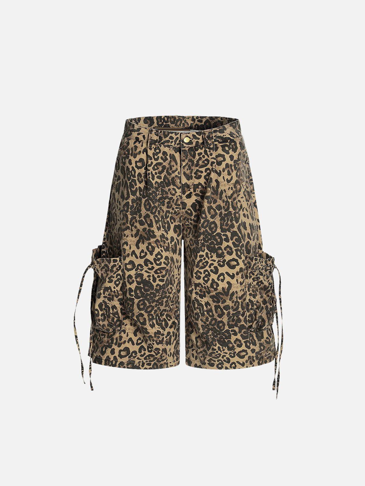 Aelfric Eden Leopard Graphic Longline Jorts Product Image