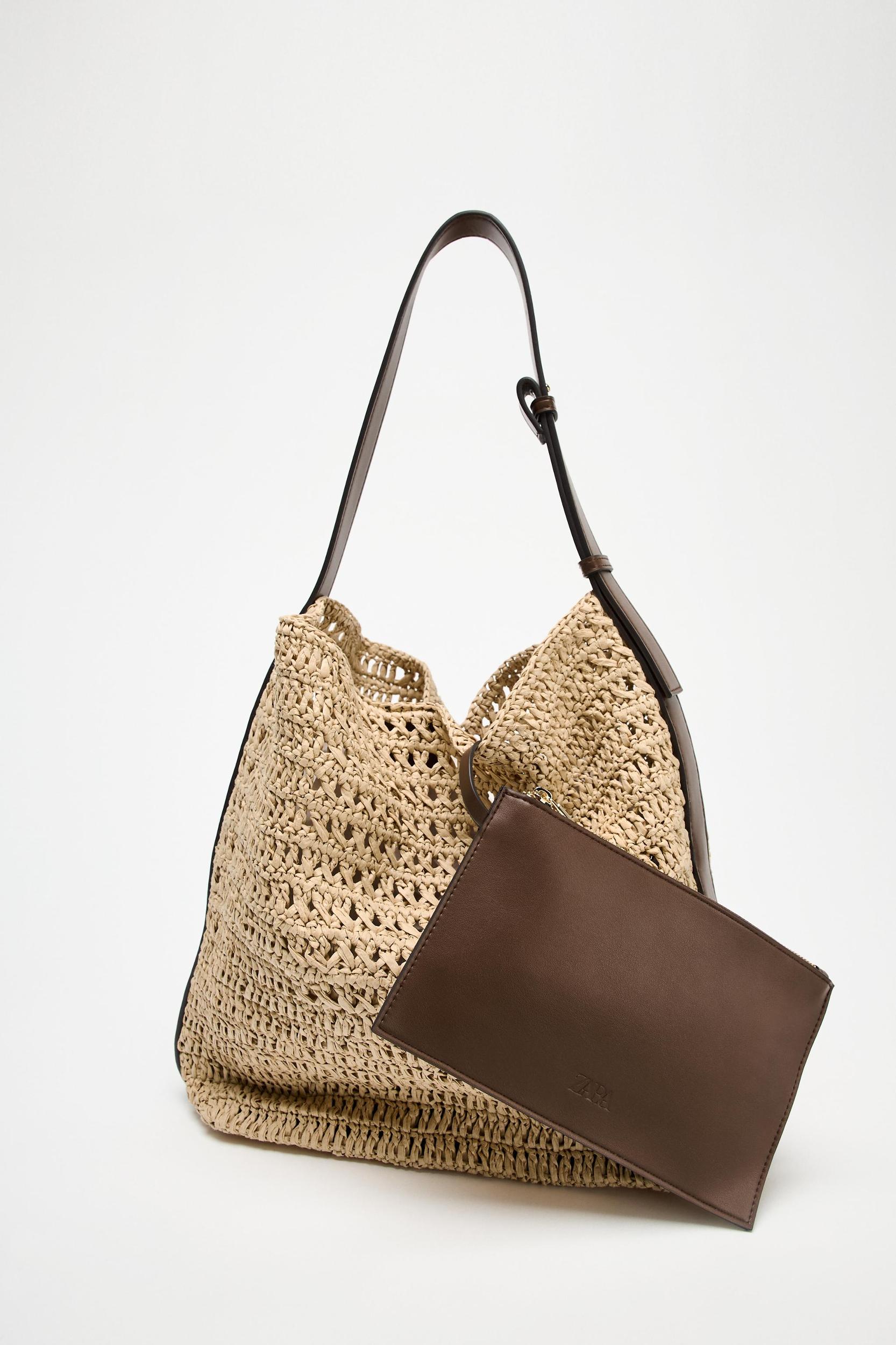 RAFFIA EFFECT BUCKET BAG Product Image