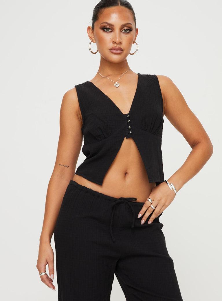 Momo Vest Top Black Product Image