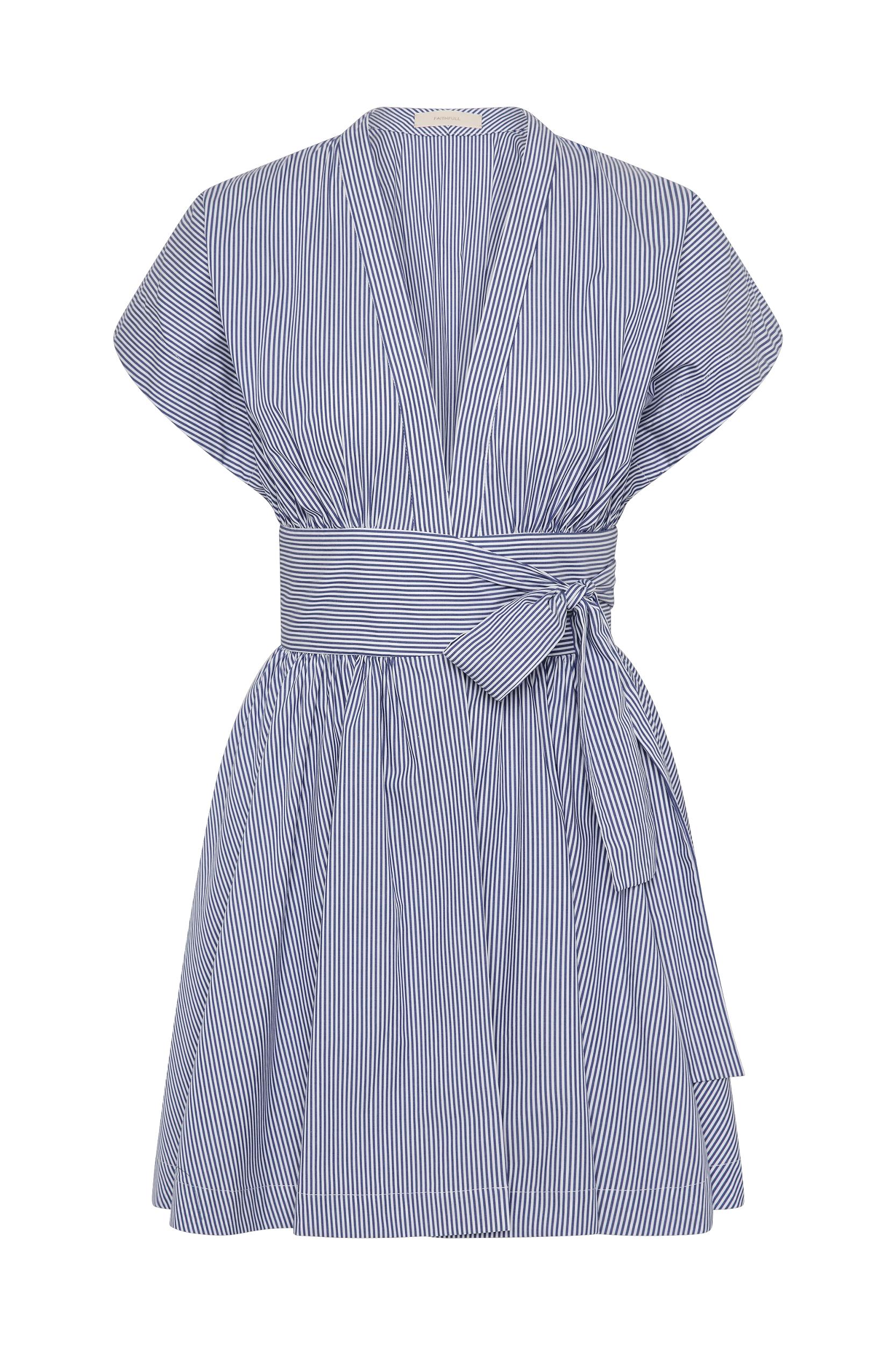 Lova Mini Dress Helle Stripe Vintage Navy - Final Sale Product Image