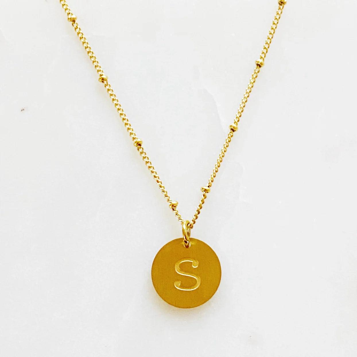 Round Initial Necklace Product Image
