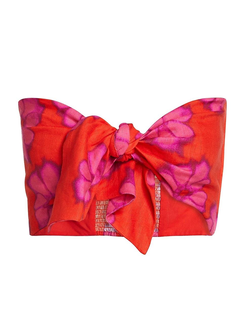 Womens Toni Floral Linen Bra Top Product Image