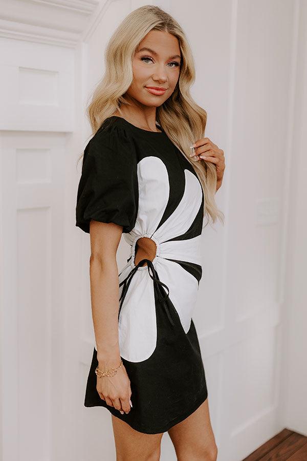 Make A Statement Cut Out Mini Dress in Black Product Image