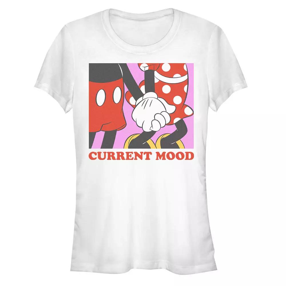 Disney's Mickey Mouse And Minnie Current Mood Juniors' Graphic Tee, Women's,  Product Image