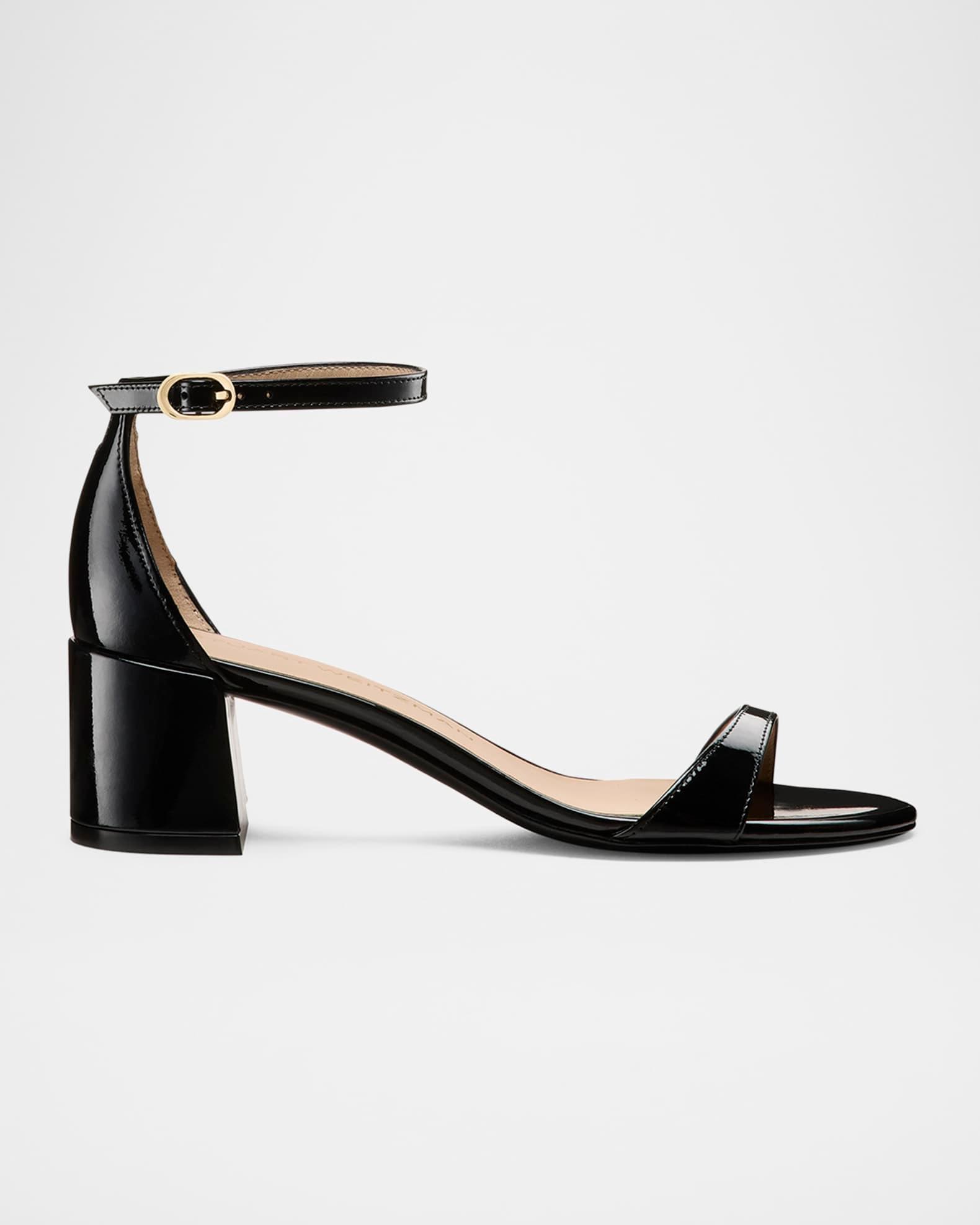 Nudist Patent Ankle-Wrap Low Sandals Product Image