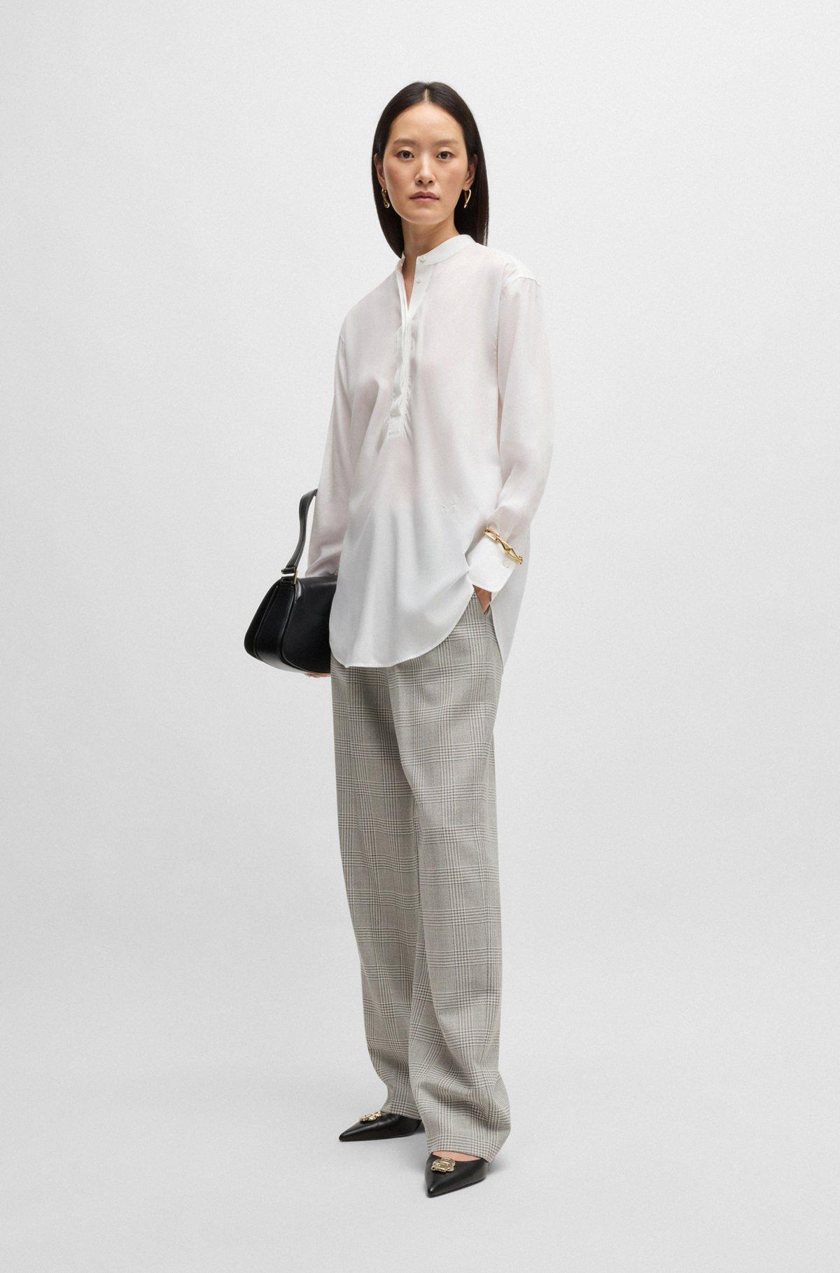 Relaxed-fit blouse in easy-iron poplin Product Image