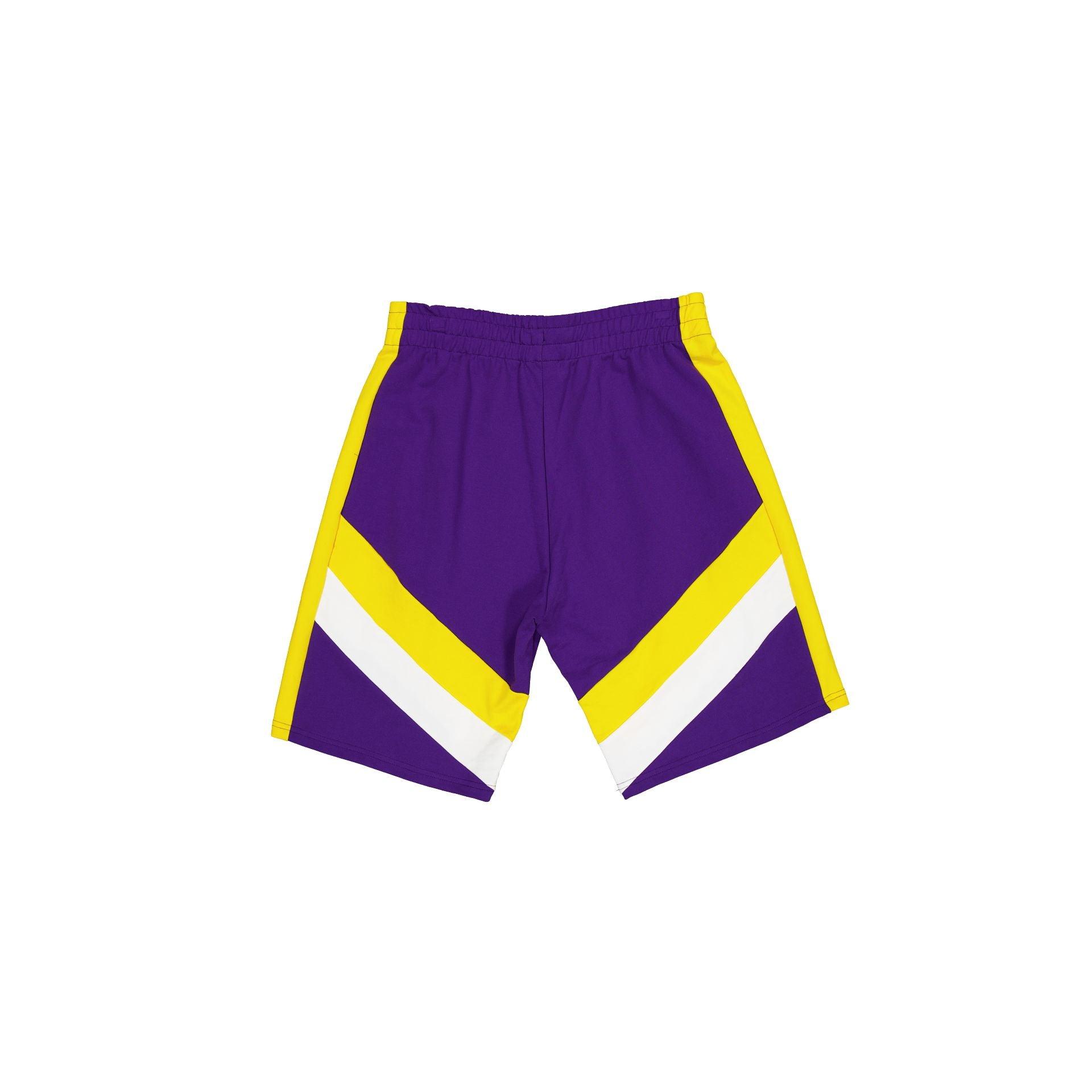 Los Angeles Lakers Purple Oversized Panel Shorts Male Product Image