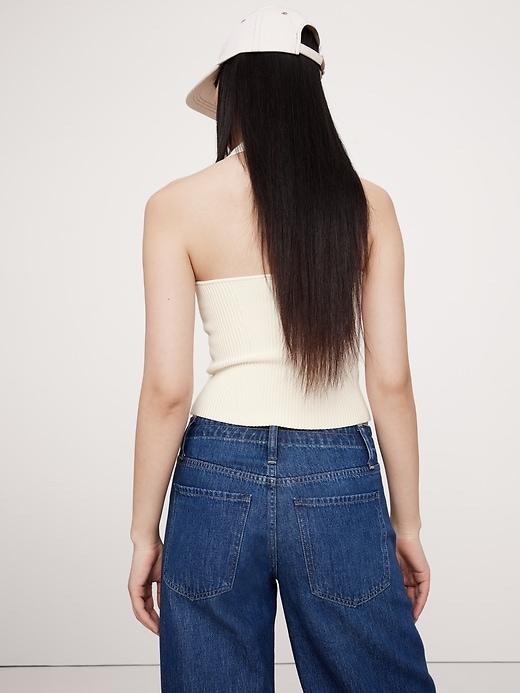 Sculpted Square-Neck Halter Top Product Image