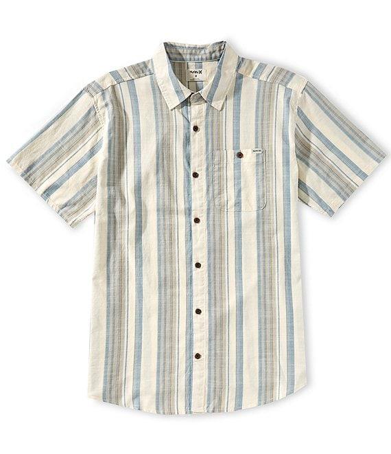Hurley Lido Horizontal Stripe Short Sleeve Woven Shirt Product Image