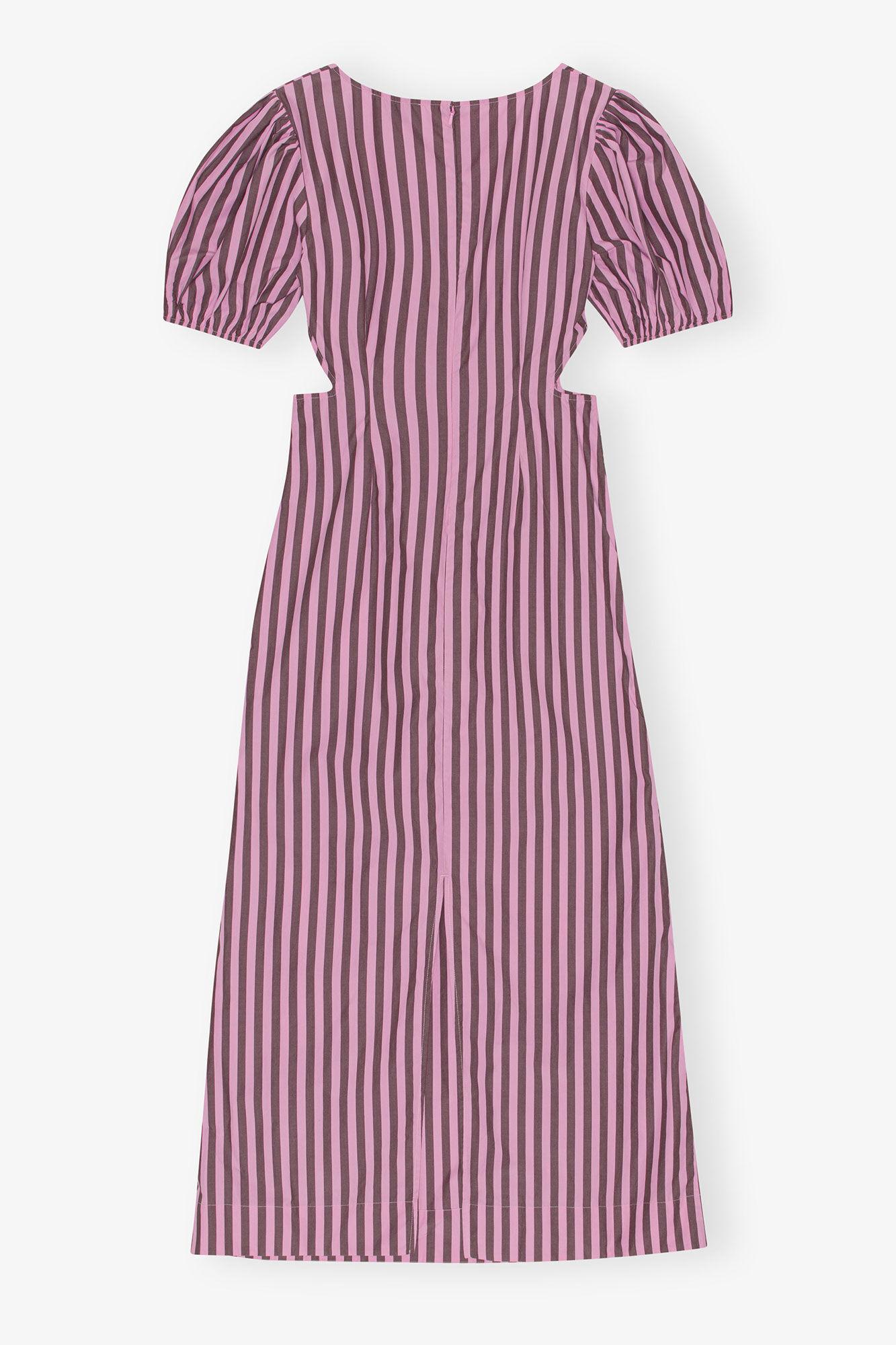 Striped Cotton Cutout Dress Product Image