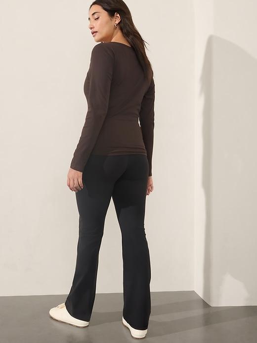 Signature Rib Henley Top Product Image