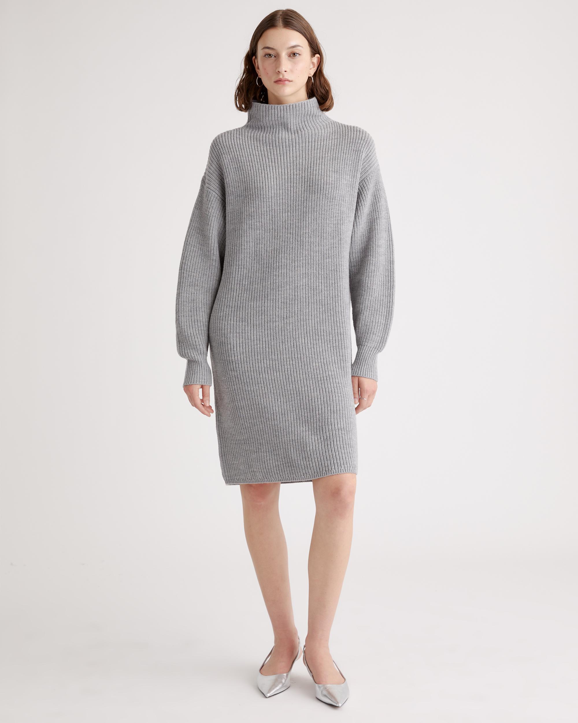 Quince | Women's Australian Merino Wool Relaxed Turtleneck Sweater Dress Product Image