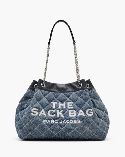 The Quilted Denim Large Chain Sack Bag Product Image