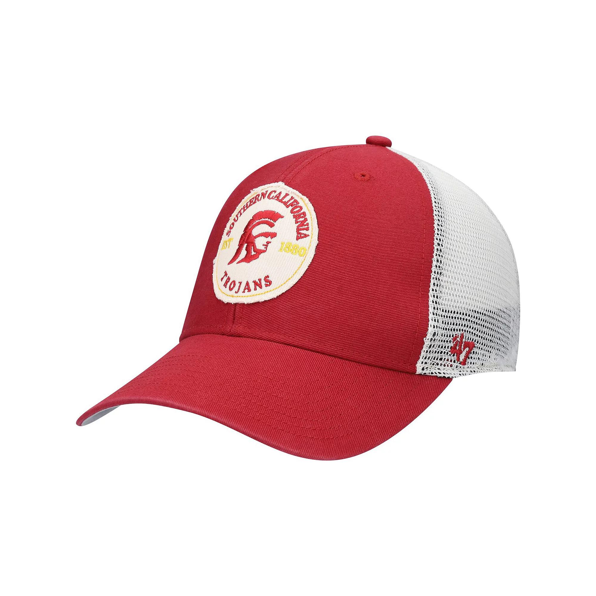 Men's '47 Cardinal USC Trojans Howell MVP Trucker Snapback Hat, Red Product Image