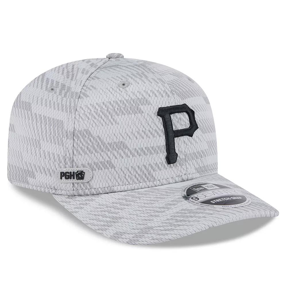 Men's New Era Gray Pittsburgh Pirates 2025 MLB Clubhouse 9SEVENTY Stretch-Snap Hat, Grey Product Image