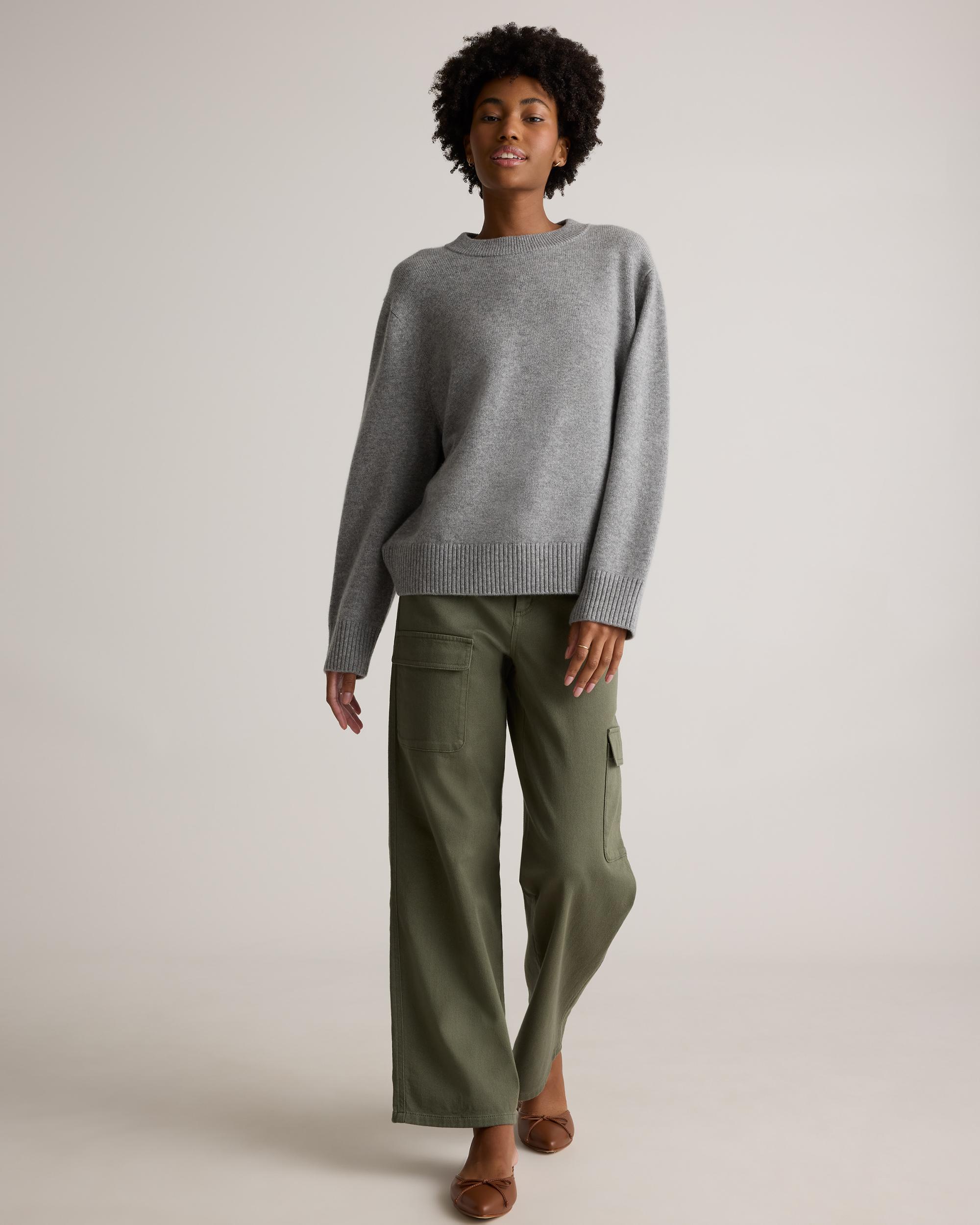 Quince | Women's Organic Stretch Cotton Twill Cargo Pants Organic Cotton Product Image