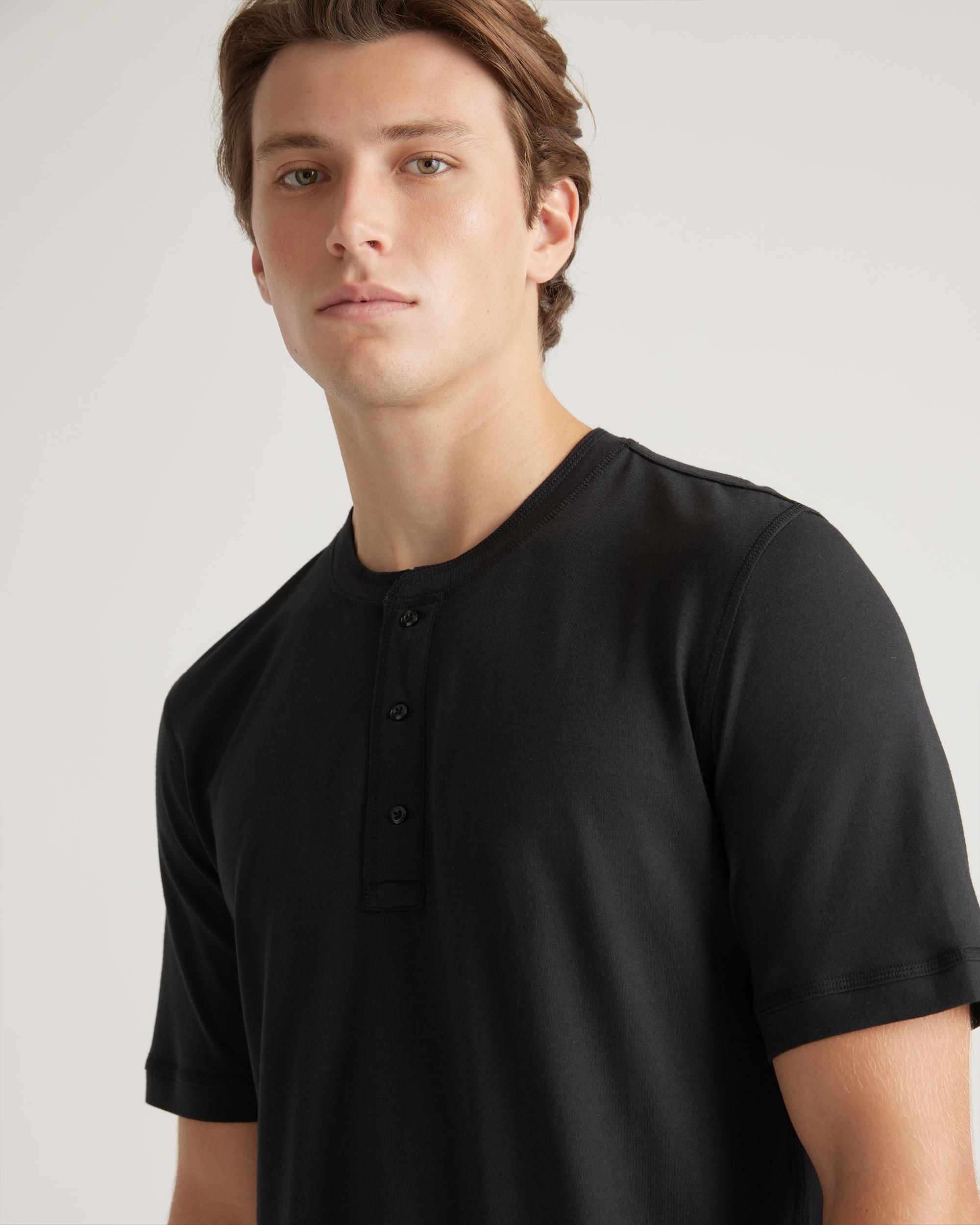 Quince | Men's Cotton Modal Short Sleeve Henley T-Shirt Cotton/Modal Product Image