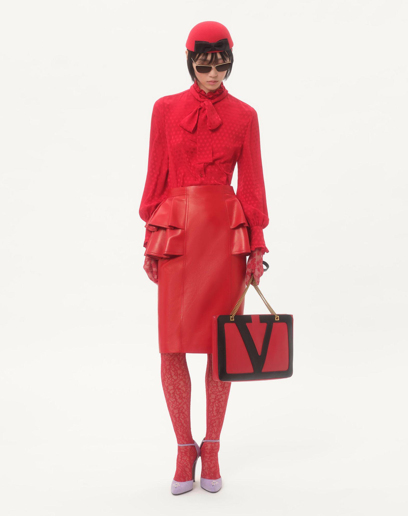 Leather Midi Skirt Product Image