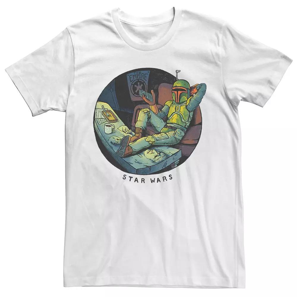 Men's Star Wars Boba Fett Relaxing Cartoon Tee,  Product Image