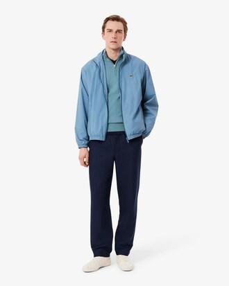 Zipped High Neck Cotton Sweater Product Image