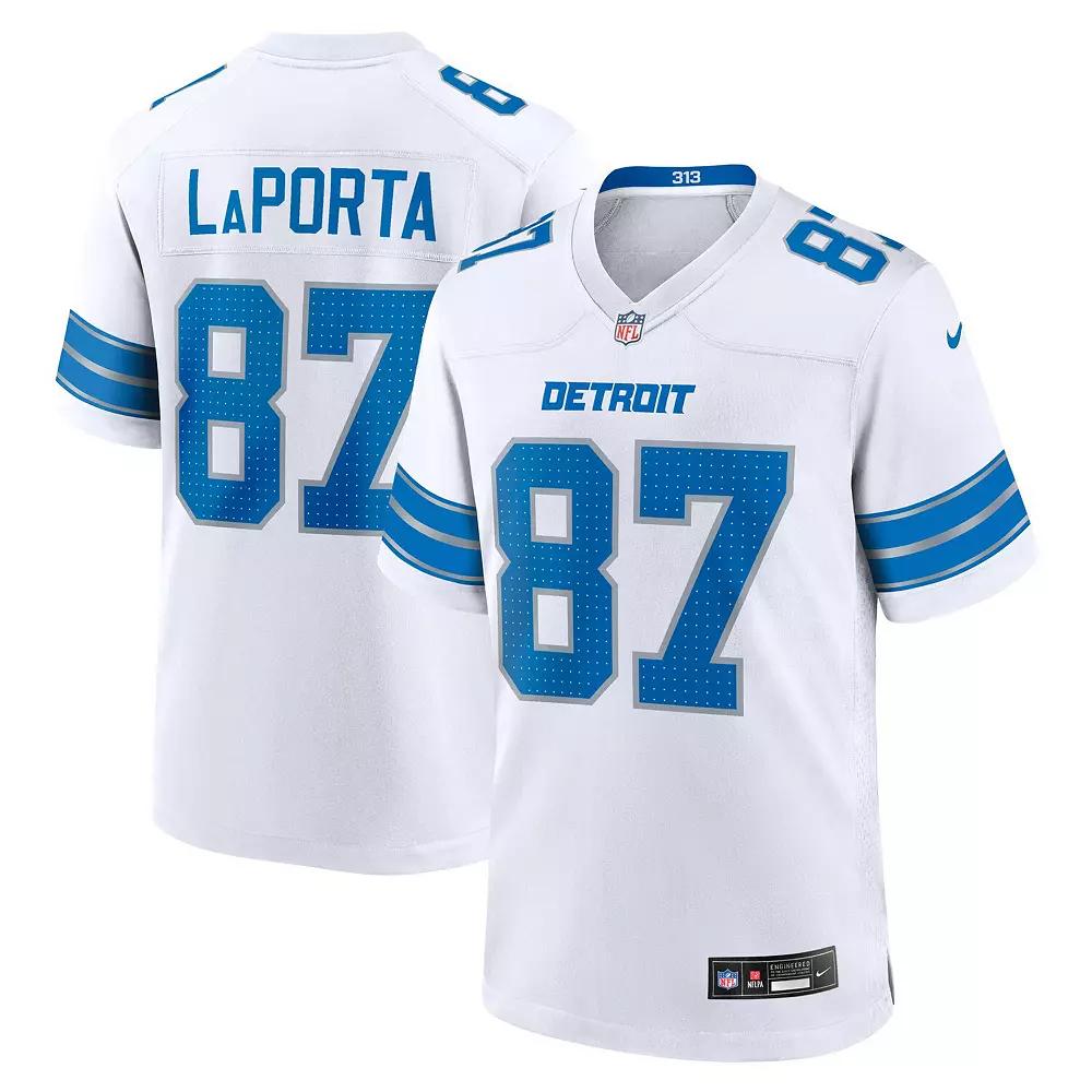 Men's Nike Sam LaPorta White Detroit Lions White Game Jersey,  Product Image