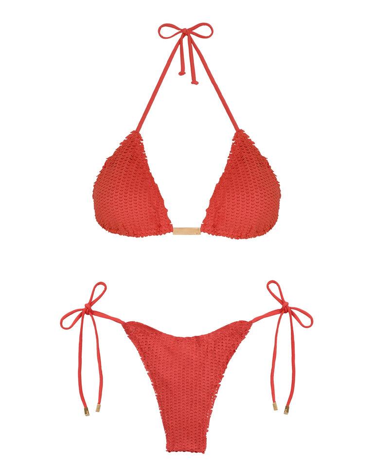 Scales Ripple Tri Top - Ruby Product Image