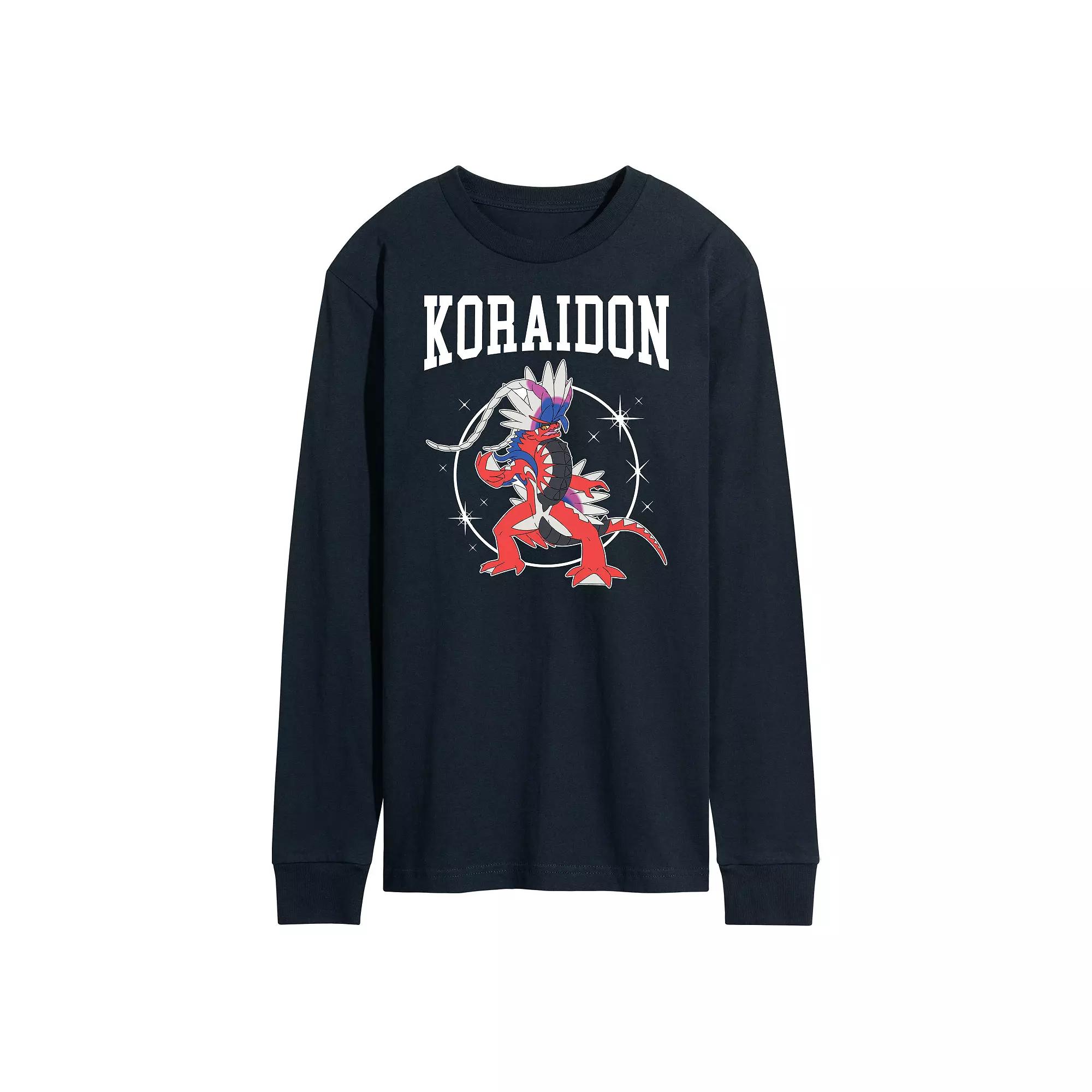Men's Pokemon Koraidon Collegiate Long Sleeve Graphic Tee,  Product Image